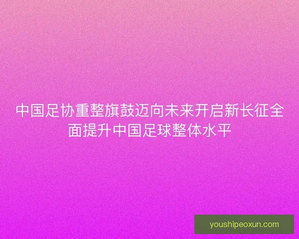 中国足协重整旗鼓迈向未来开启新长征全面提升中国足球整体水平 中国足协重整旗鼓迈向未来开启新长征全面提升中国足球整体水平